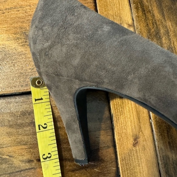 CLARKS INDIGO Taupe/brown Genuine Leather Suede Pumps High Heels Neutral size 7 - Picture 11 of 12